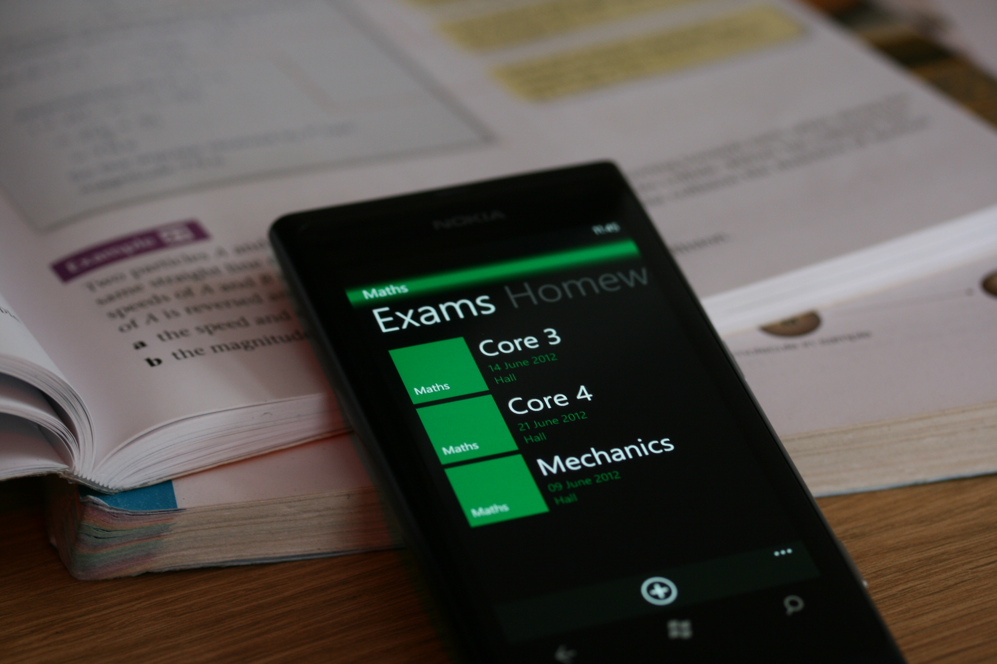 Study Planner's subjects screen.